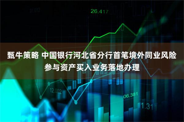 甄牛策略 中国银行河北省分行首笔境外同业风险参与资产买入业务落地办理